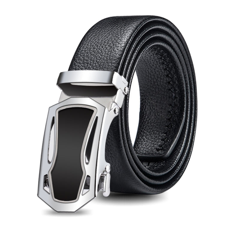 Dandali GD835 Men Automatic Buckle Double Edge Wrapping Leather Belt Waistband, Length: 120cm