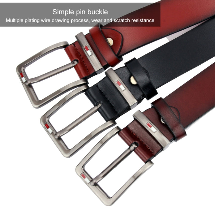 Dandali L8039 Men Casual Antique Pin Buckle Leather Belt Waistband, Length: 110-125cm, L8039