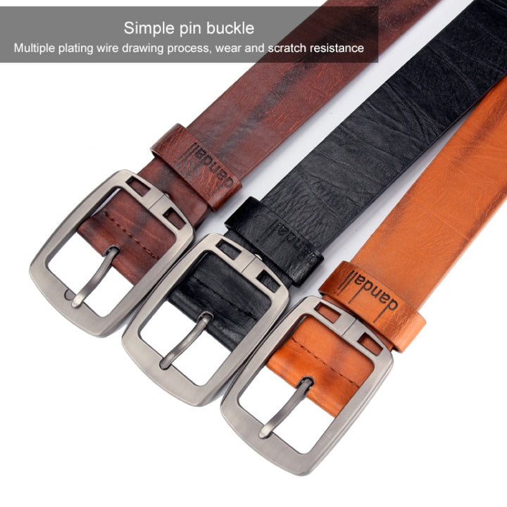 Dandali XX827 Men Retro Pin Buckle Leather Belt Waistband, Length: 125cm, XX827