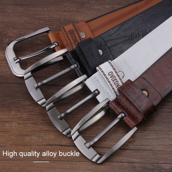 Dandali XX818 Men Fashion Retro Leather Belt Waistband, Length: 110cm, XX818