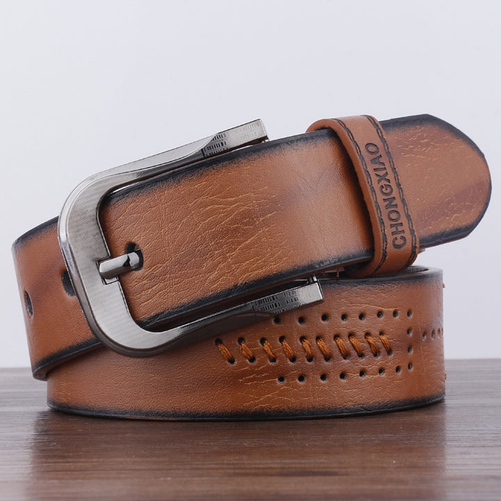 Dandali XX818 Men Fashion Retro Leather Belt Waistband, Length: 110cm, XX818