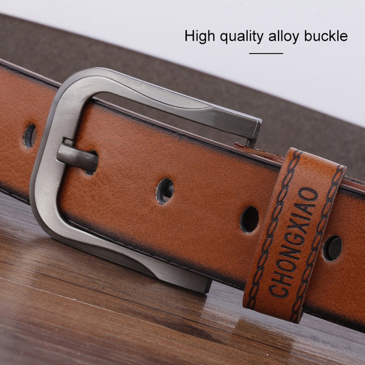 Dandali XX823 Men Retro Pin Buckle Leather Belt Waistband, Length: 110cm, XX823