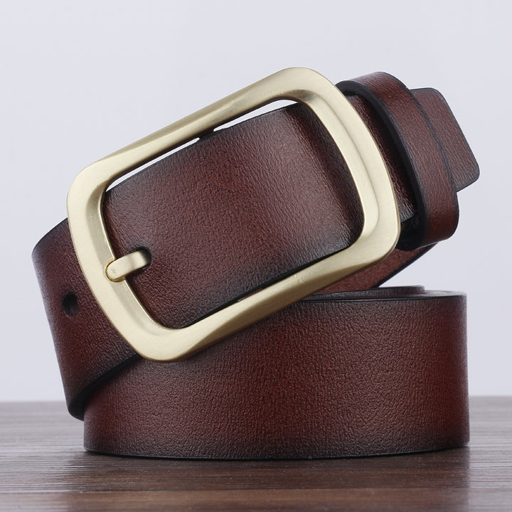 Dandali YY23 Men Retro Antique Pin Buckle Leather Belt Waistband, Length: 95-115cm, YY23