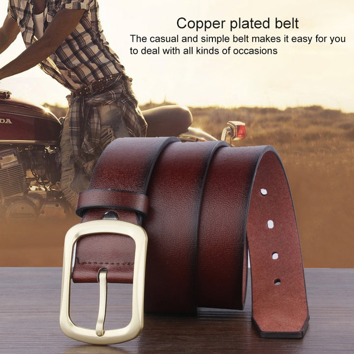 Dandali YY23 Men Retro Antique Pin Buckle Leather Belt Waistband, Length: 95-115cm, YY23