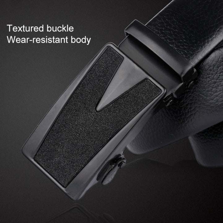 Dandali GD832 Gypsophila Triangle Men Automatic Buckle Double Edge Wrapping Leather Belt Waistband, Length: 120cm, GD832