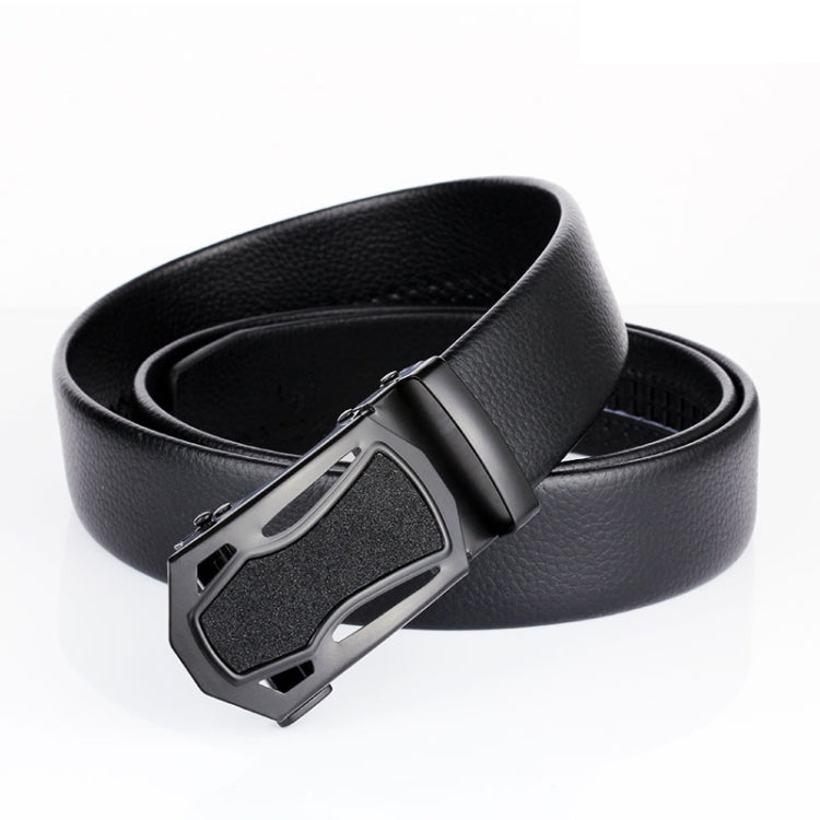 Dandali GD833 Gypsophila Empty Run Men Automatic Buckle Double Edge Wrapping Leather Belt Waistband, Length: 120cm, GD833