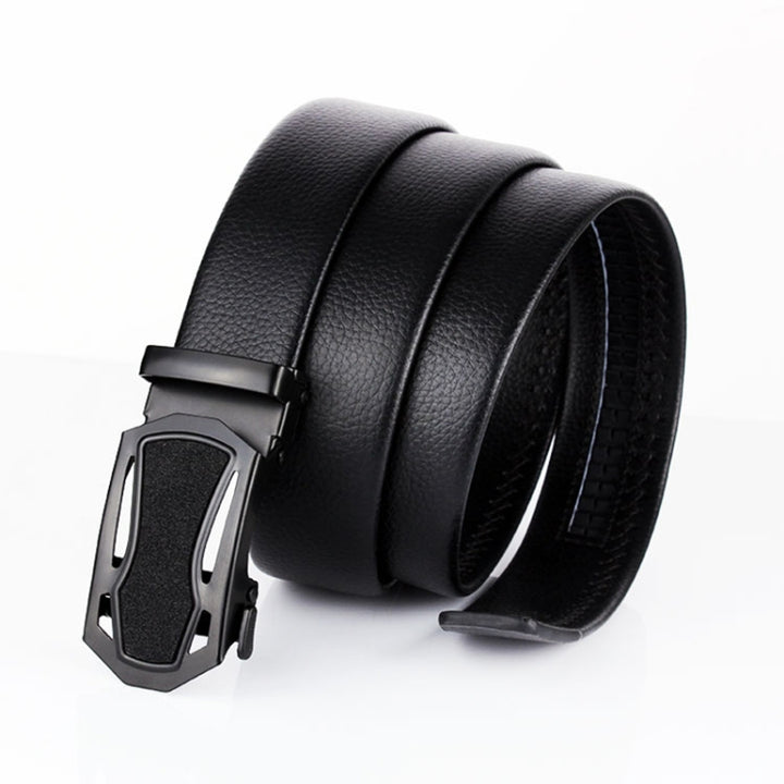 Dandali GD833 Gypsophila Empty Run Men Automatic Buckle Double Edge Wrapping Leather Belt Waistband, Length: 120cm, GD833