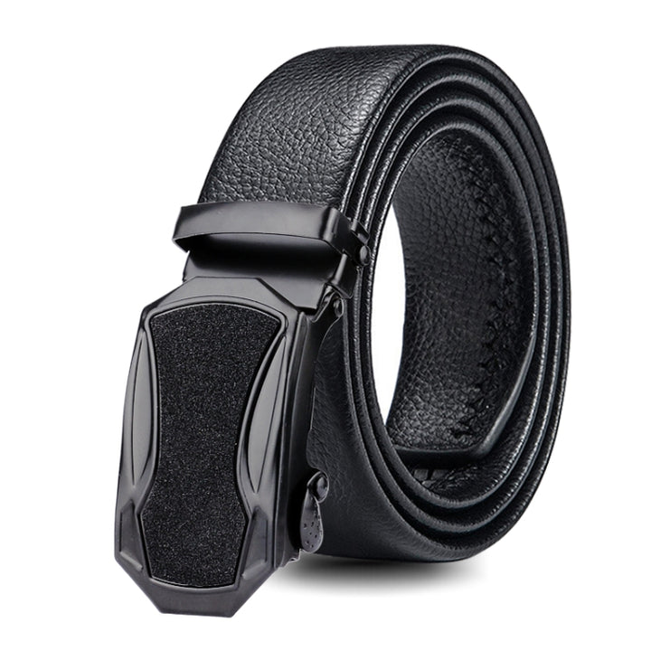 Dandali GD834 Gypsophila Actual Run Triangle Men Automatic Buckle Double Edge Wrapping Leather Belt Waistband, Length: 120cm, GD834