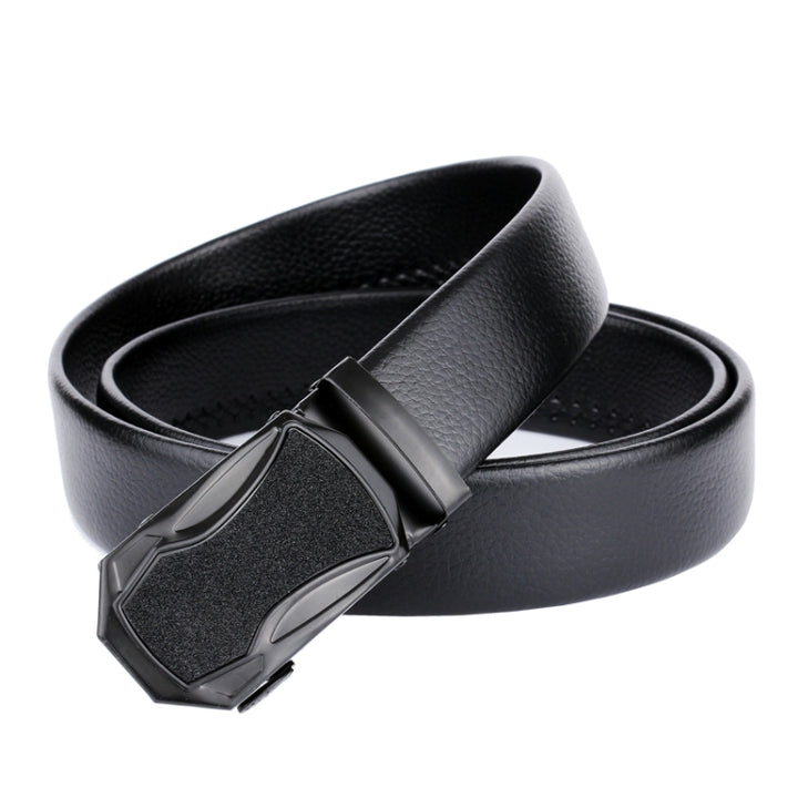 Dandali GD834 Gypsophila Actual Run Triangle Men Automatic Buckle Double Edge Wrapping Leather Belt Waistband, Length: 120cm, GD834