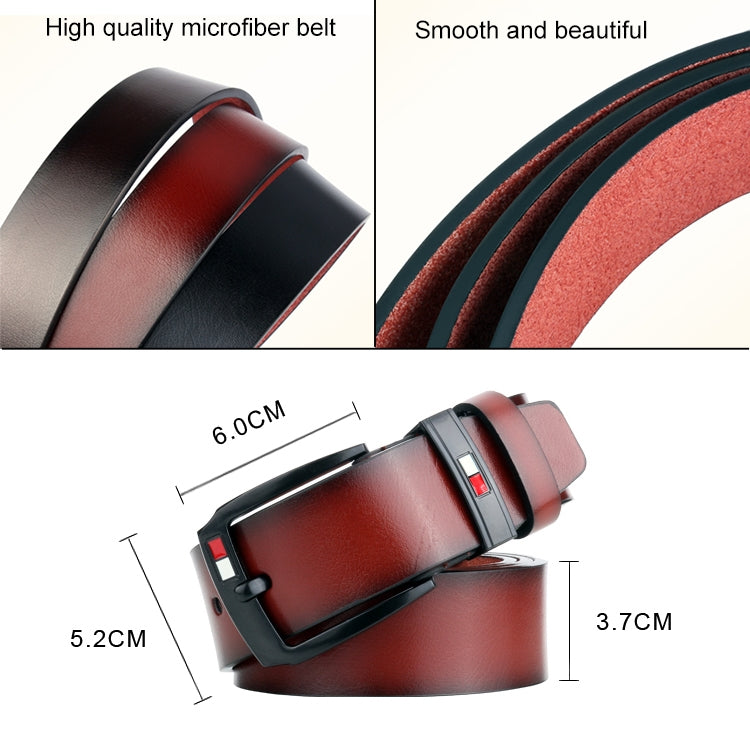 Dandali L8032 Men Retro Casual Antique Buckle Leather Belt Waistband, Size: 110-125cm, L8032