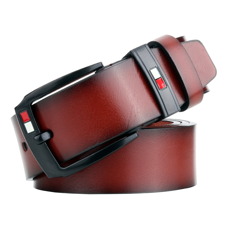 Dandali L8032 Men Retro Casual Antique Buckle Leather Belt Waistband, Size: 110-125cm, L8032