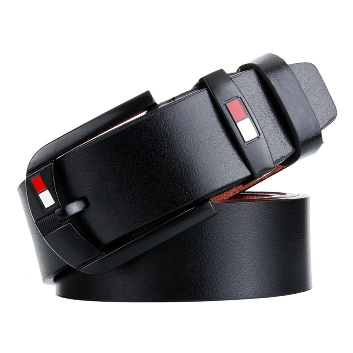 Dandali L8033 Men Retro Casual Antique Pin Buckle Leather Belt Waistband, Size: 125cm, L8033