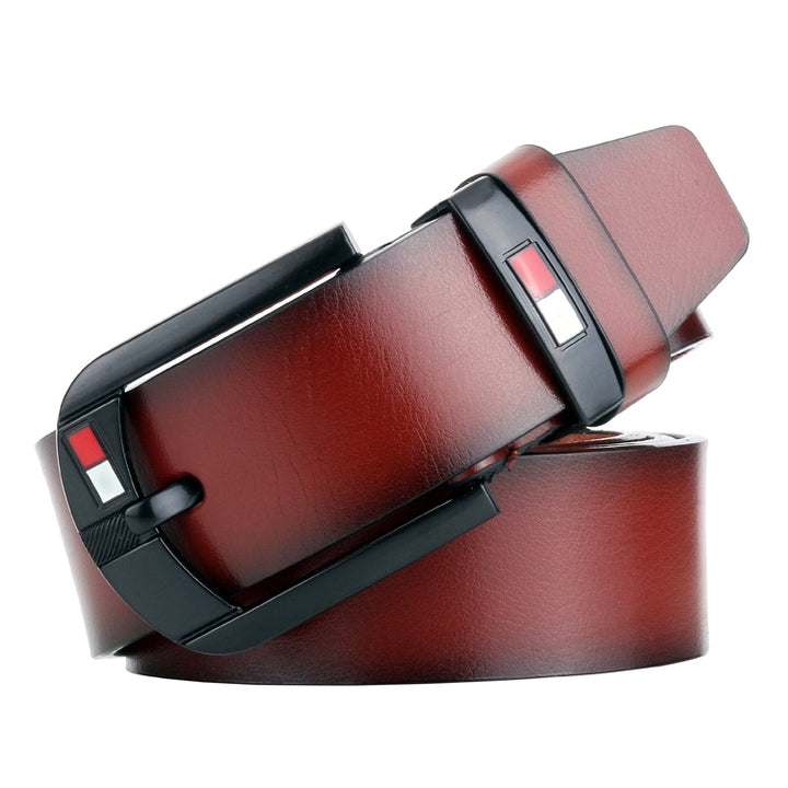 Dandali L8033 Men Retro Casual Antique Pin Buckle Leather Belt Waistband, Size: 125cm, L8033