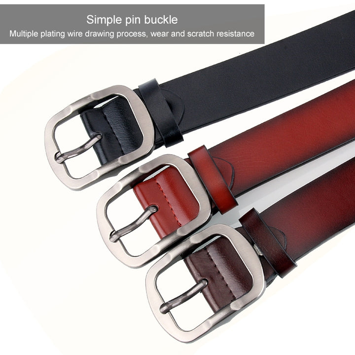 Dandali L8034 Men Casual Antique Pin Buckle Leather Belt Waistband, Size: 110-125cm, L8034