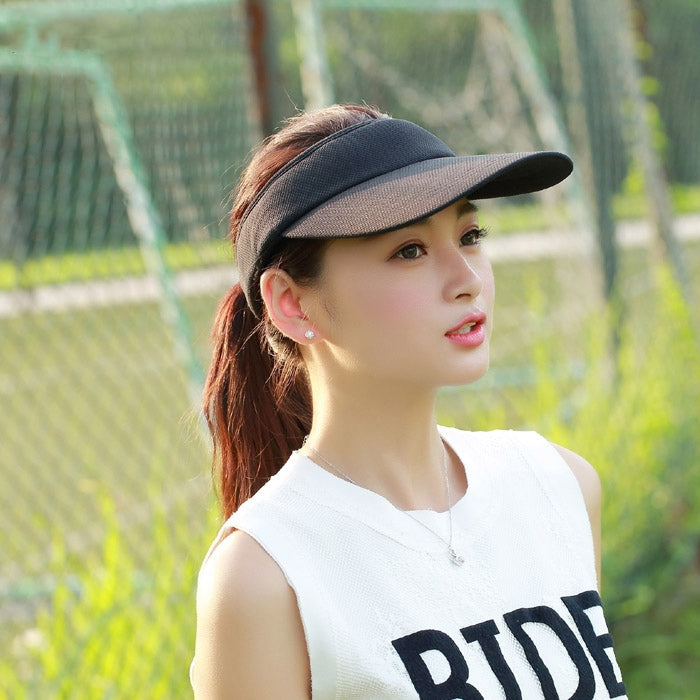 Lightweight and Comfortable Visor Cap for Women in Outdoor Golf Tennis Running Jogging Adjustable Strap