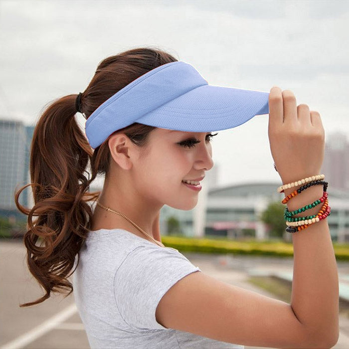 Lightweight and Comfortable Visor Cap for Women in Outdoor Golf Tennis Running Jogging Adjustable Strap