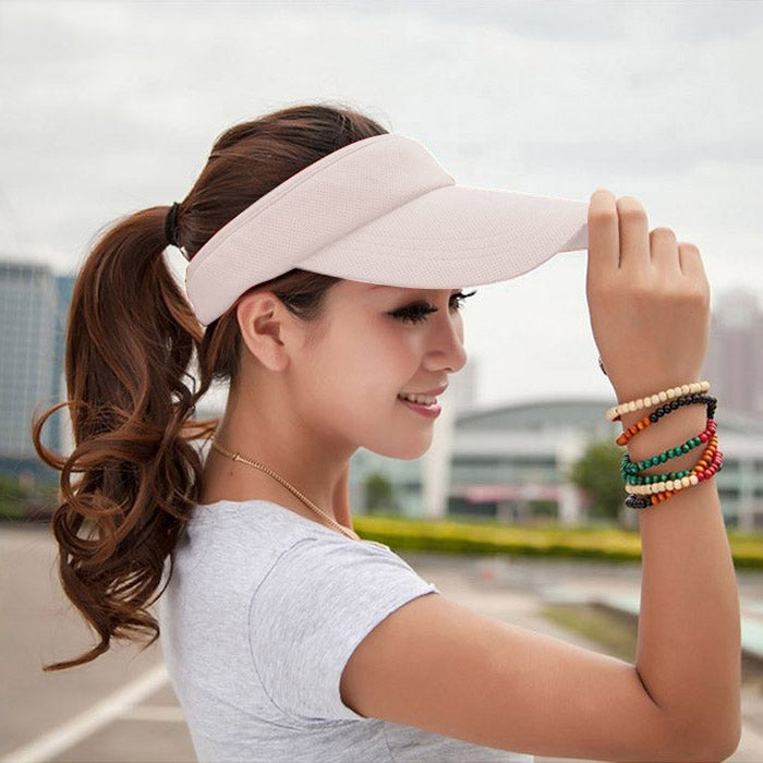 Lightweight and Comfortable Visor Cap for Women in Outdoor Golf Tennis Running Jogging Adjustable Strap