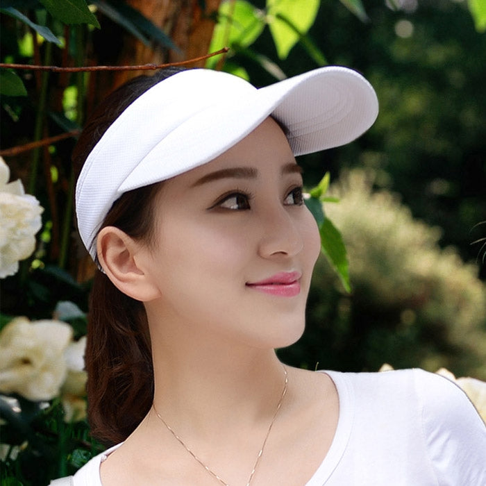 Lightweight and Comfortable Visor Cap for Women in Outdoor Golf Tennis Running Jogging Adjustable Strap