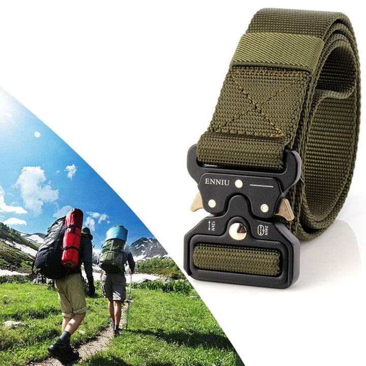 ENNIU 3.8cm Wide Snake Buckle Outdoor Casual Nylon Belt Adjustable Multifunction Training Belts