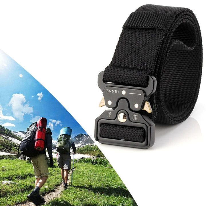 ENNIU 3.8cm Wide Snake Buckle Outdoor Casual Nylon Belt Adjustable Multifunction Training Belts