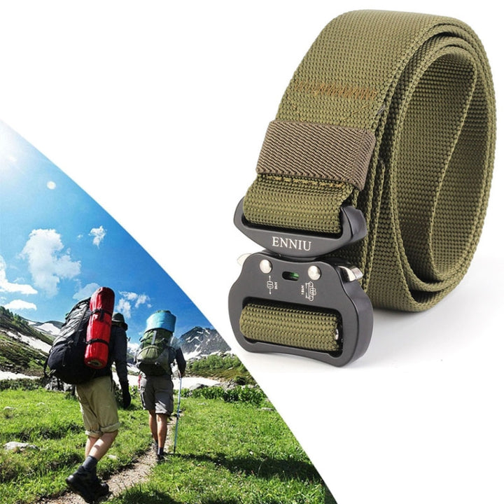 ENNIU 3.8cm Wide Aviation Aluminum Buckle Nylon Belt Adjustable Multifunction Training Belts