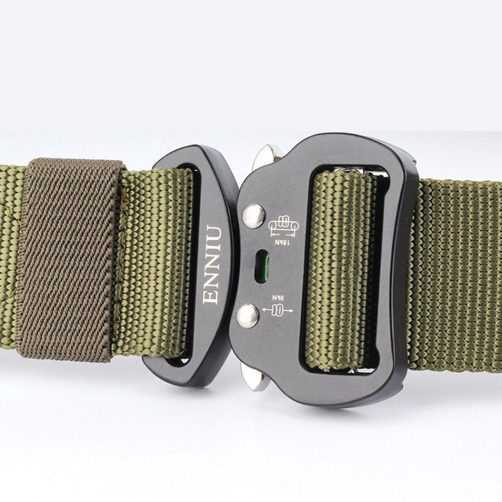 ENNIU 3.8cm Wide Aviation Aluminum Buckle Nylon Belt Adjustable Multifunction Training Belts