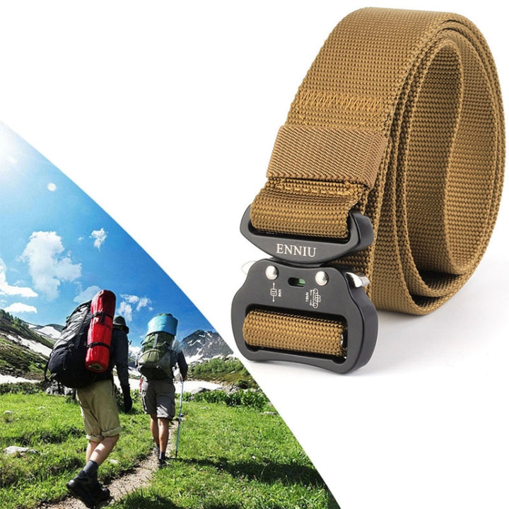 ENNIU 3.8cm Wide Aviation Aluminum Buckle Nylon Belt Adjustable Multifunction Training Belts