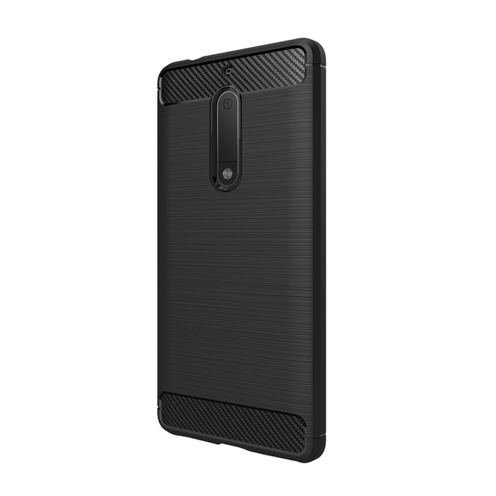 For Nokia 5 Brushed Carbon Fiber Texture Shockproof TPU Protective Cover Case, Nokia 5, For Nokia 5