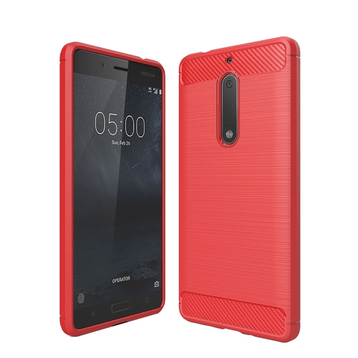 For Nokia 5 Brushed Carbon Fiber Texture Shockproof TPU Protective Cover Case, Nokia 5, For Nokia 5