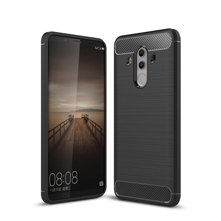 For Huawei  Mate 10 Pro Brushed Texture Carbon Fiber Shockproof TPU Rugged Armor Protective Case , For Mate 10 Pro, For Huawei Mate 10 Pro