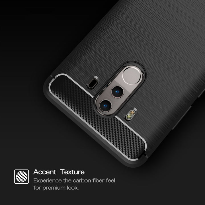 For Huawei  Mate 10 Pro Brushed Texture Carbon Fiber Shockproof TPU Rugged Armor Protective Case , For Mate 10 Pro, For Huawei Mate 10 Pro