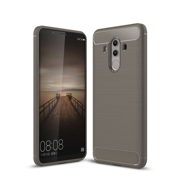 For Huawei  Mate 10 Pro Brushed Texture Carbon Fiber Shockproof TPU Rugged Armor Protective Case , For Mate 10 Pro, For Huawei Mate 10 Pro