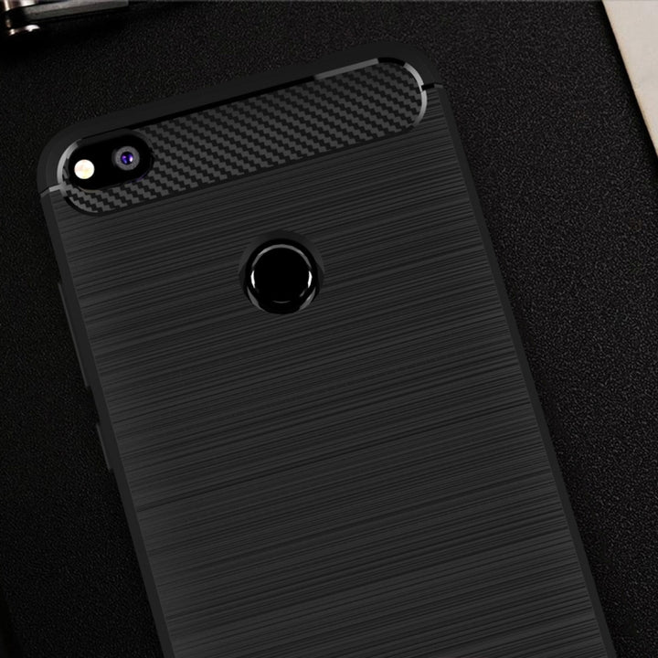 For Huawei  P8 Lite (2017) Brushed Carbon Fiber Texture Shockproof TPU Protective Case, Huawei P8 Lite (2017), For P8 Lite (2017)