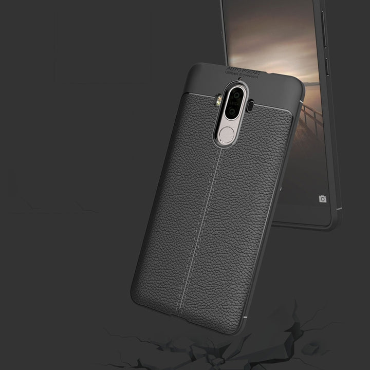 For Huawei  Mate 9 Litchi Texture Full Coverage TPU Protective Back Cover Case , For Mate 9