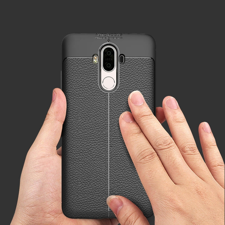 For Huawei  Mate 9 Litchi Texture Full Coverage TPU Protective Back Cover Case , For Mate 9