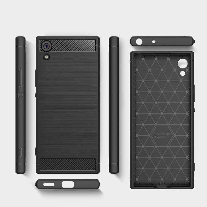 For Sony Xperia XA1 Ultra Brushed Texture Carbon Fiber Shockproof TPU Rugged Armor Protective Case, For Sony Xperia XA1 Ultra, Sony Xperia XA1 Ultra