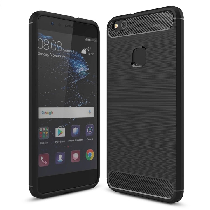 For Huawei P10 Lite Brushed Carbon Fiber Texture Shockproof TPU Protective Cover Case , Huawei P10 Lite