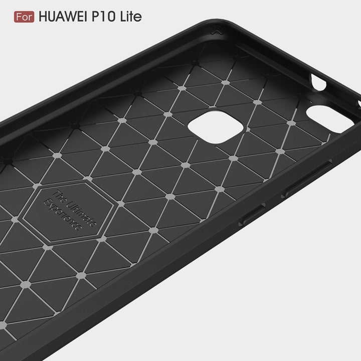 For Huawei P10 Lite Brushed Carbon Fiber Texture Shockproof TPU Protective Cover Case , Huawei P10 Lite