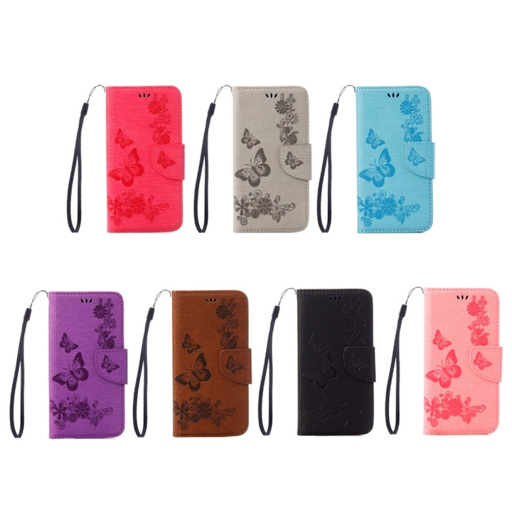 For Sony Xperia XA1 Pressed Flowers Butterfly Pattern Horizontal Flip Leather Case with Holder & Card Slots & Wallet, For Xperia XA1