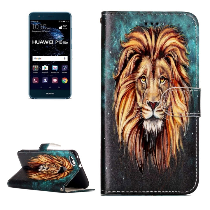 For Huawei  P10 Lite Gloss Oil Embossed Panda Pattern Horizontal Flip Leather Case with Holder & Card Slots & Wallet & Photo Frame, For Huawei P10 Lite, For P10 Lite