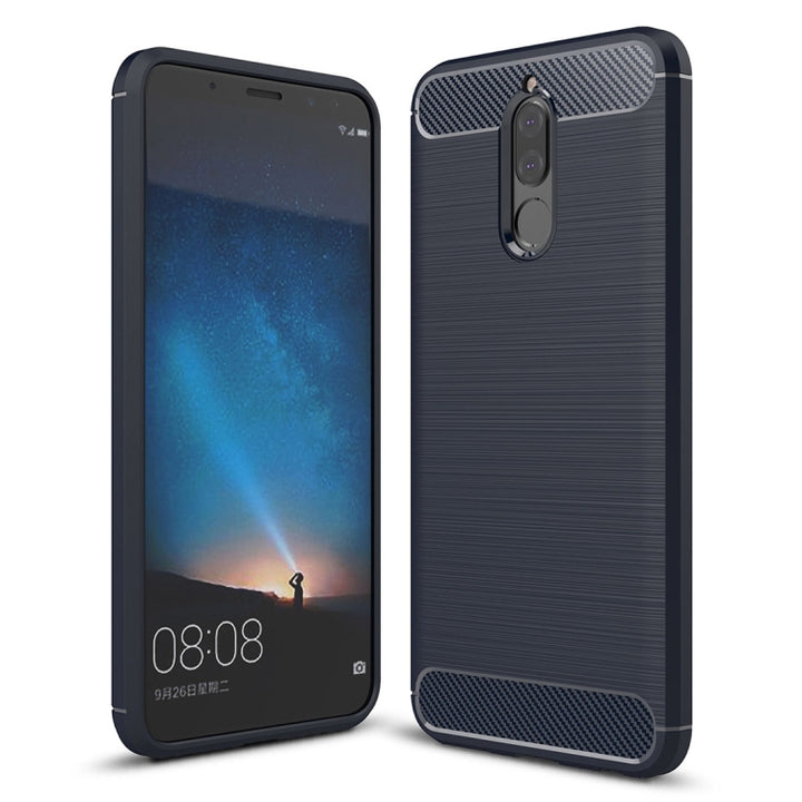 For Huawei  Mate 10 Lite Brushed Carbon Fiber Texture TPU Shockproof Anti-slip Soft Protective Back Cover Case, For Mate 10 Lite, For Huawei Mate 10 Lite