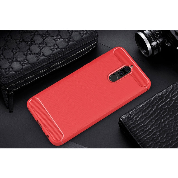 For Huawei  Mate 10 Lite Brushed Carbon Fiber Texture TPU Shockproof Anti-slip Soft Protective Back Cover Case, For Mate 10 Lite, For Huawei Mate 10 Lite