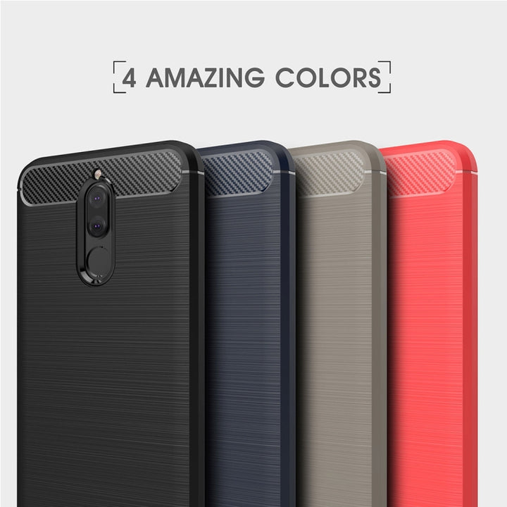 For Huawei  Mate 10 Lite Brushed Carbon Fiber Texture TPU Shockproof Anti-slip Soft Protective Back Cover Case, For Mate 10 Lite, For Huawei Mate 10 Lite