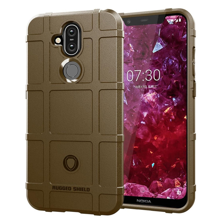 Shockproof Protector Cover Full Coverage Silicone Case for Nokia 8.1 / X7, For Nokia 8.1 / X7