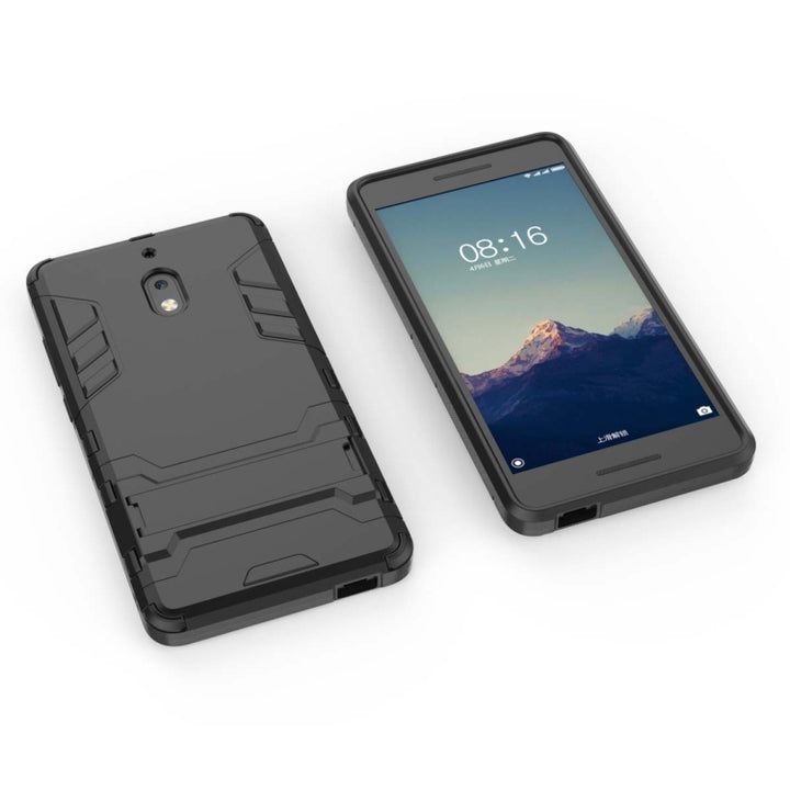 Shockproof PC + TPU Case for Nokia 2.1, with Holder, For Nokia 2.1