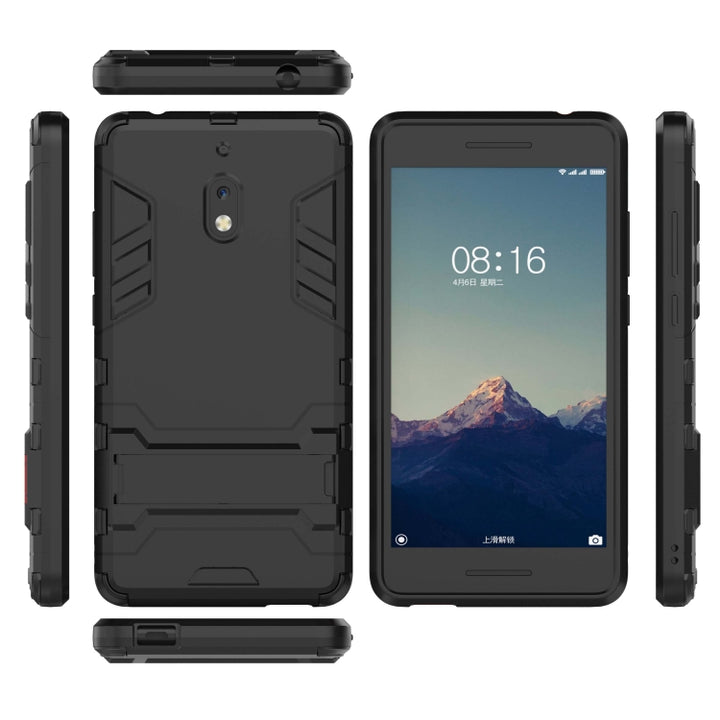 Shockproof PC + TPU Case for Nokia 2.1, with Holder, For Nokia 2.1