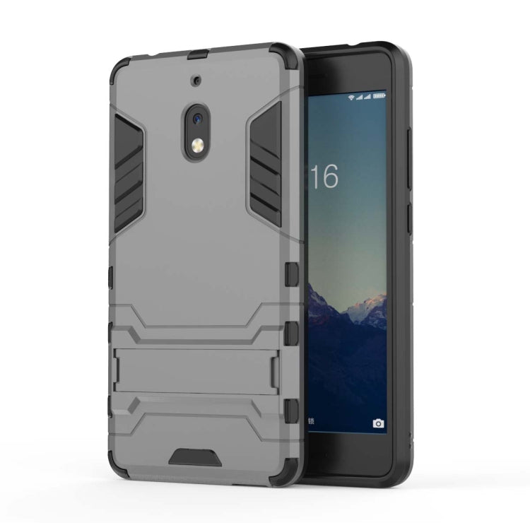 Shockproof PC + TPU Case for Nokia 2.1, with Holder, For Nokia 2.1