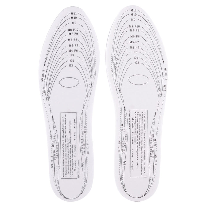 1 Pair Unisex Tailorable Comfortable Memory Foam Insole, Size: 28.7 x 9.4 x 0.9 cm, US Size: 1.5-11