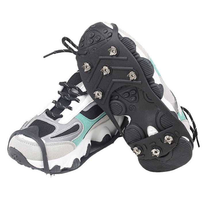 1 Pair 011 8-teeth Outdoor Snow Ice Ground Anti-slip Crampons Shoe Cover, Size:M (200-250mm), Size:M (200-250mm)