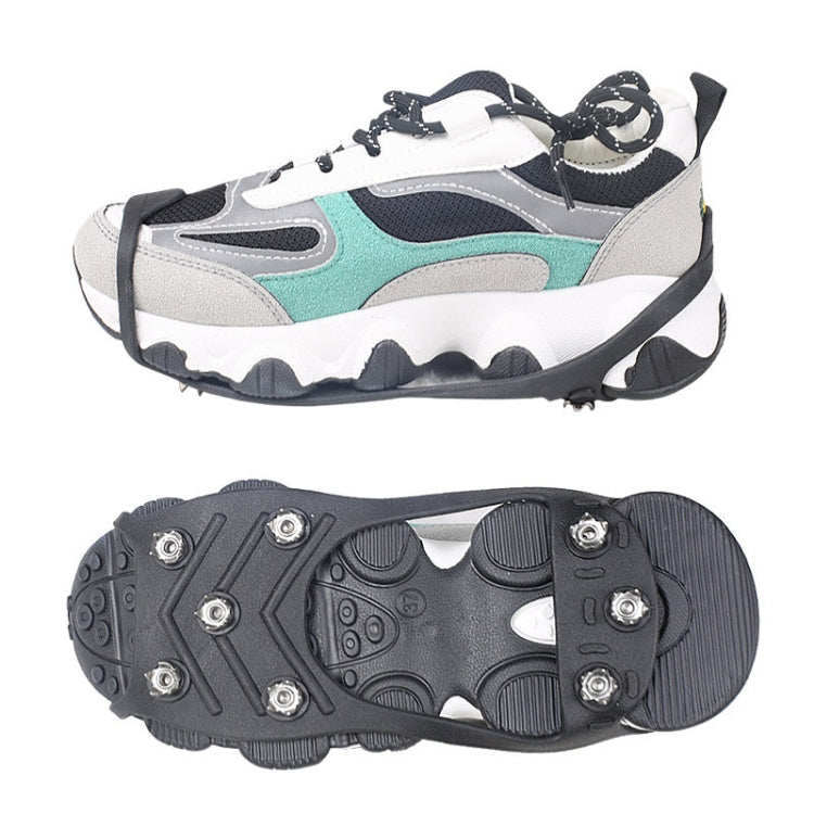 1 Pair 011 8-teeth Outdoor Snow Ice Ground Anti-slip Crampons Shoe Cover, Size:M (200-250mm), Size:M (200-250mm)